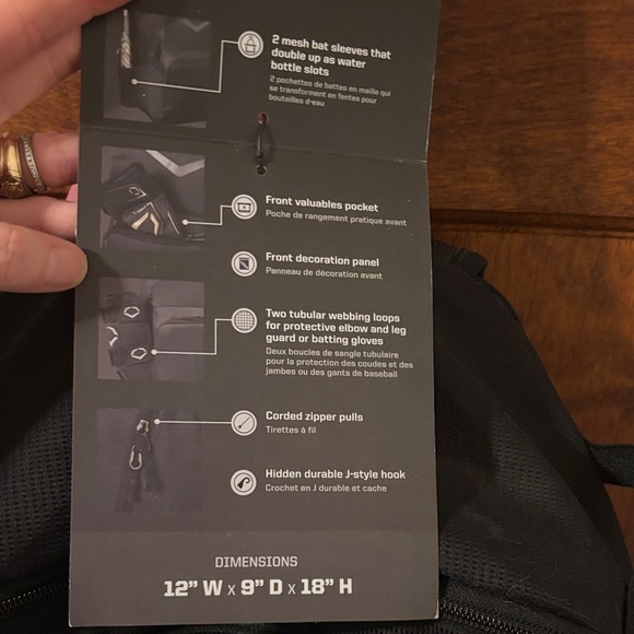 Black and Pink Women's Backpack - Picture 8 of 11